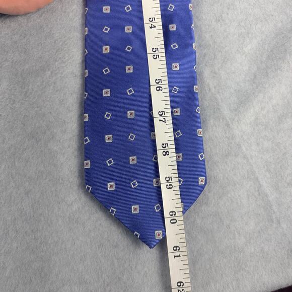 VTG Brooks Brother 346 Repp Necktie Classic Blue Diamond/Argyle Pure Silk Preppy - Picture 6 of 8